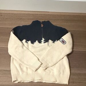 Bonton Cream and Black Knit Sweater